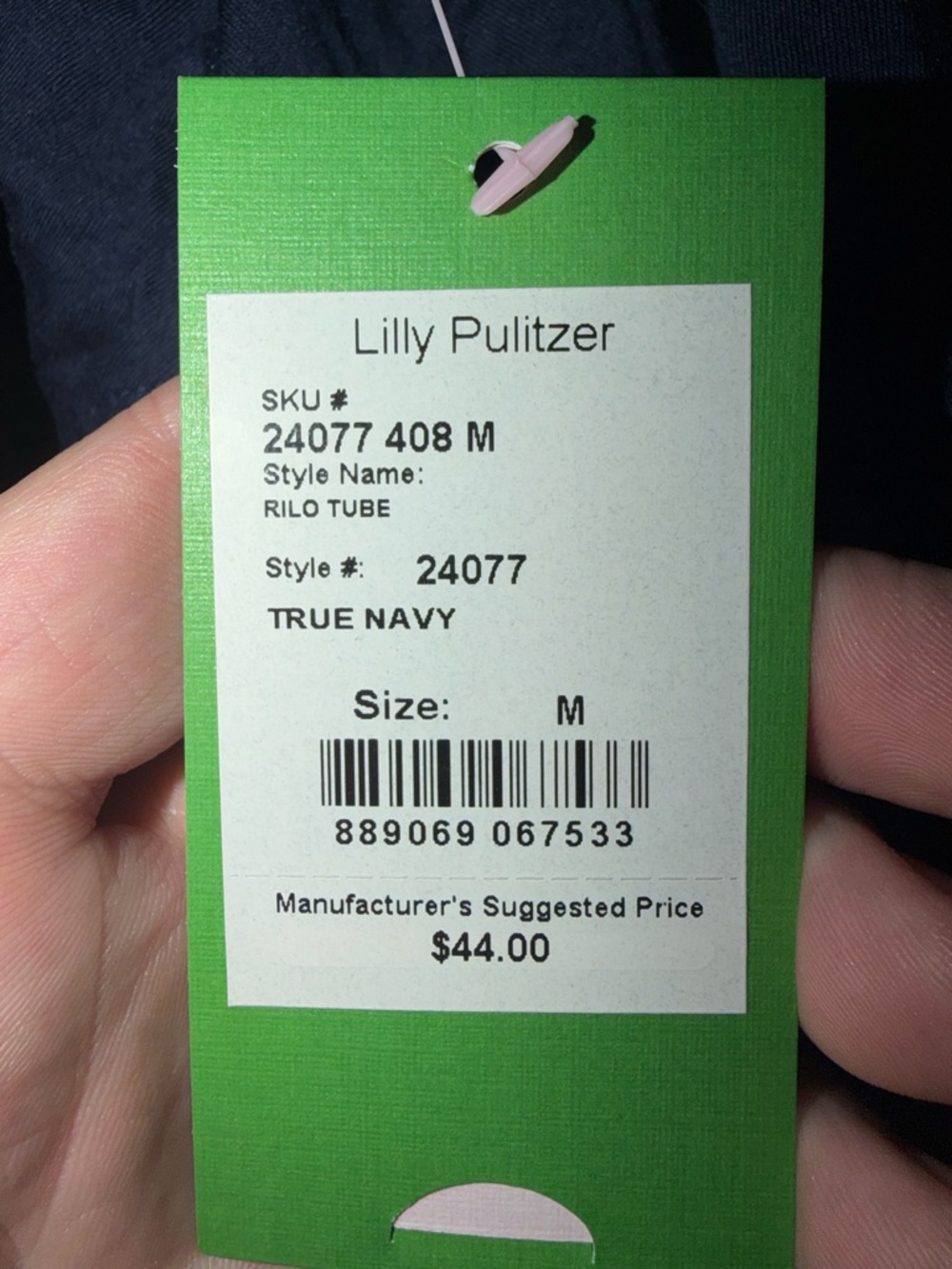 Lilly Pulitzer NWT Rilo True Navy Tube Top - Picture 4 of 4